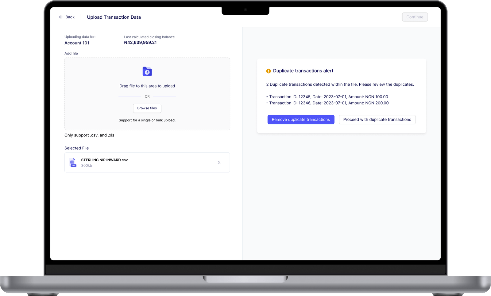 Final file validator product interface