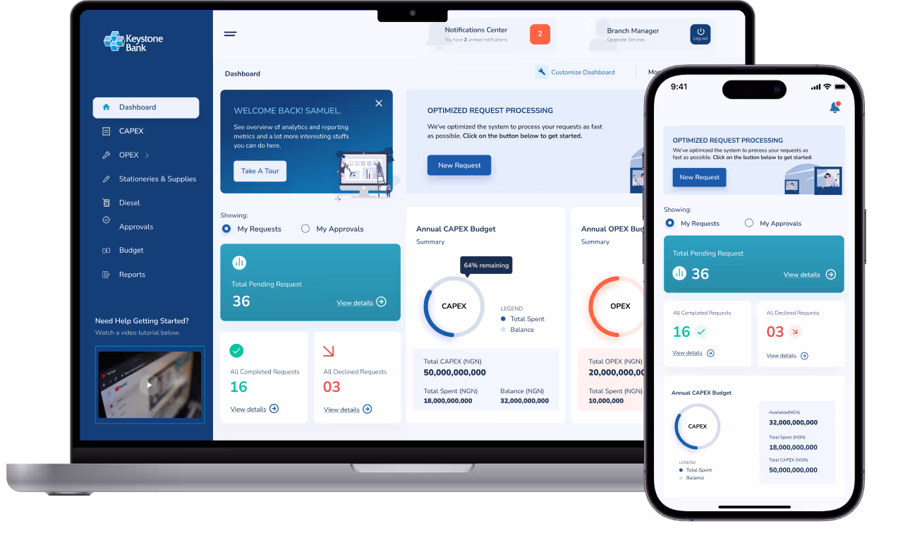 Source to Settle procurement and inventory management product screens